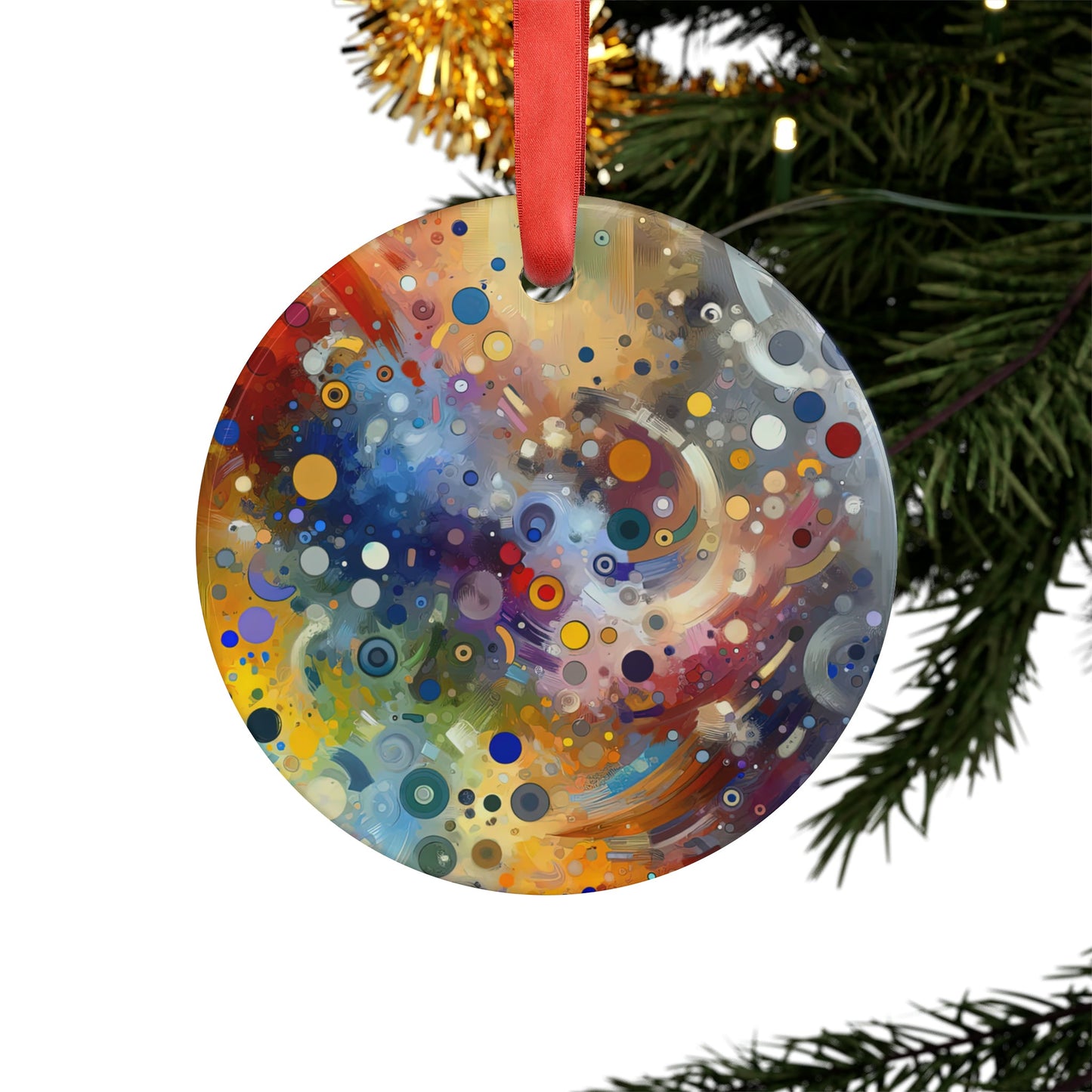 Humorous Unified Tachism Acrylic Ornament with Ribbon - ATUH.ART