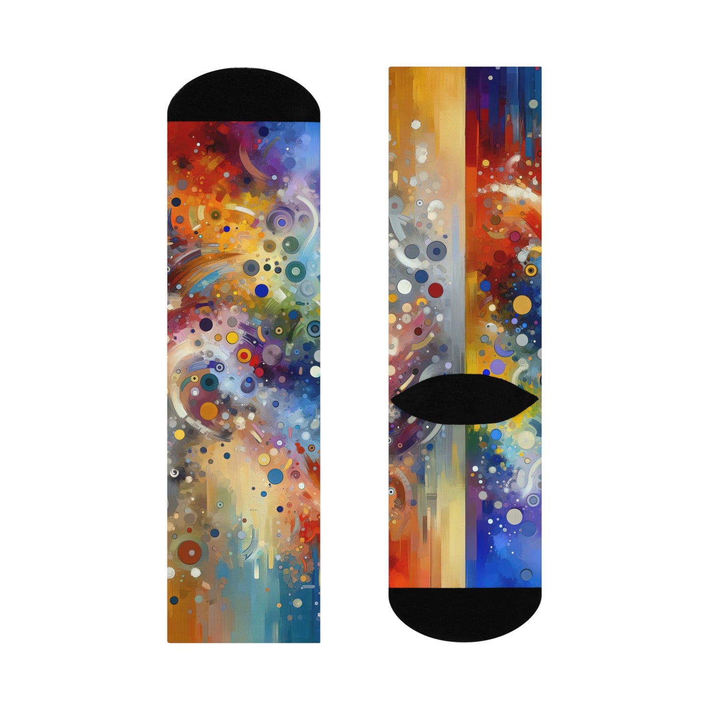 Humorous Unified Tachism Cushioned Crew Socks - ATUH.ART