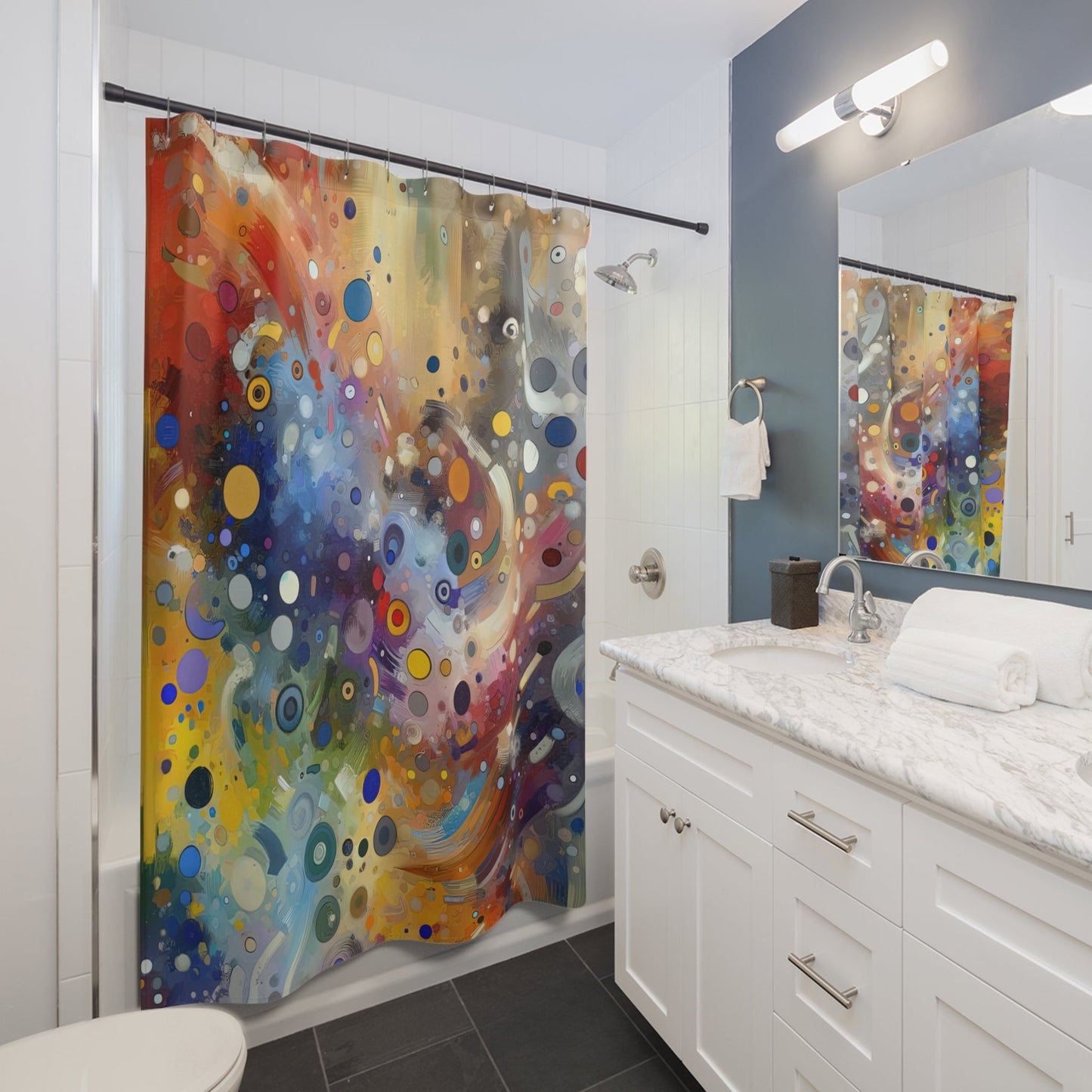 Humorous Unified Tachism Shower Curtains - ATUH.ART