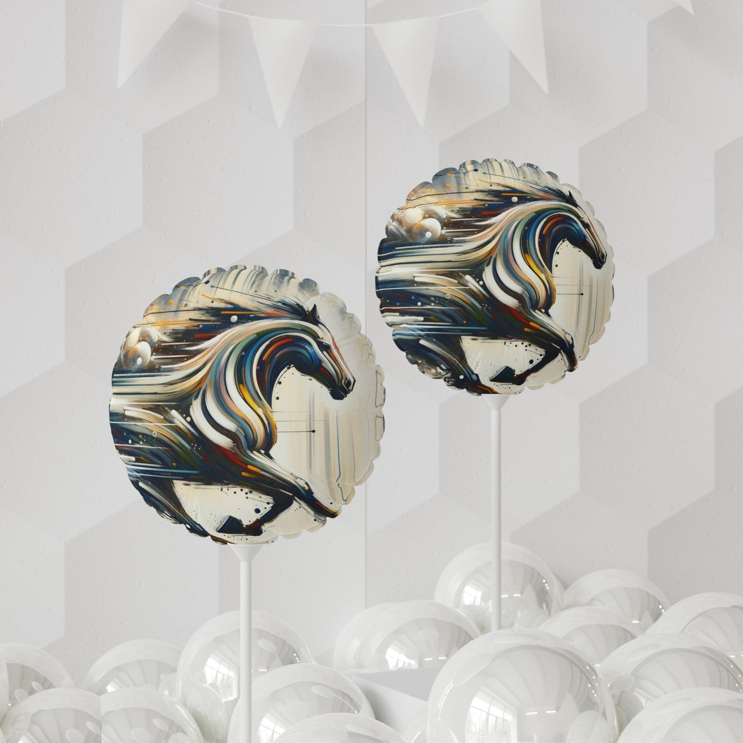 Hyperlinked Horsepower Gallop Balloon (Round and Heart-shaped), 11" - ATUH.ART