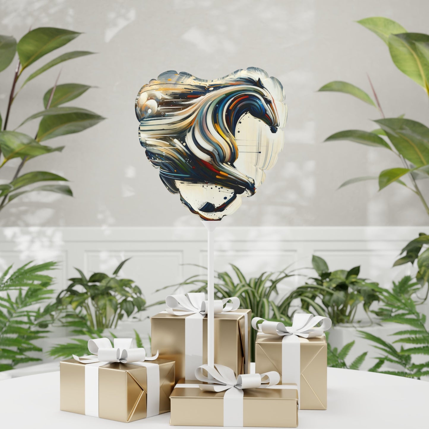 Hyperlinked Horsepower Gallop Balloon (Round and Heart-shaped), 11" - ATUH.ART