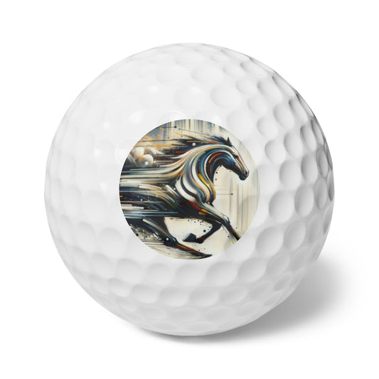 Hyperlinked Horsepower Gallop Golf Balls, 6pcs - ATUH.ART
