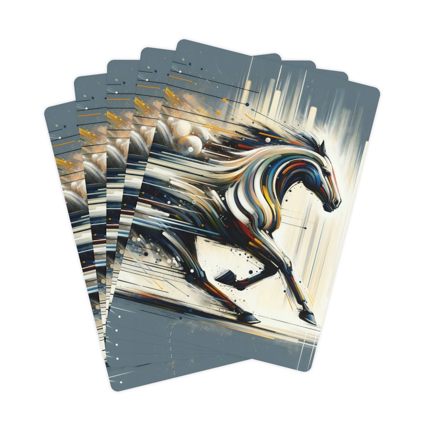 Hyperlinked Horsepower Gallop Poker Cards - ATUH.ART