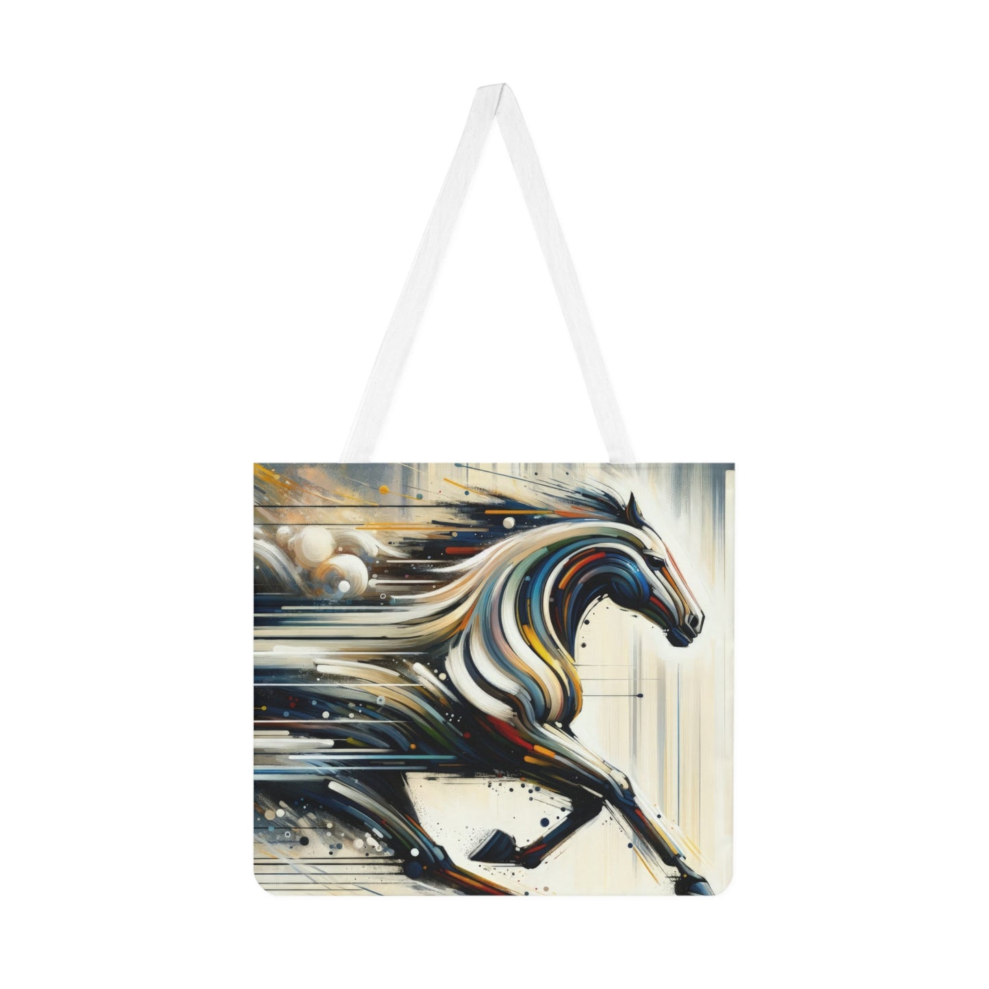 Hyperlinked Horsepower Gallop Shoulder Tote Bag (AOP) - ATUH.ART