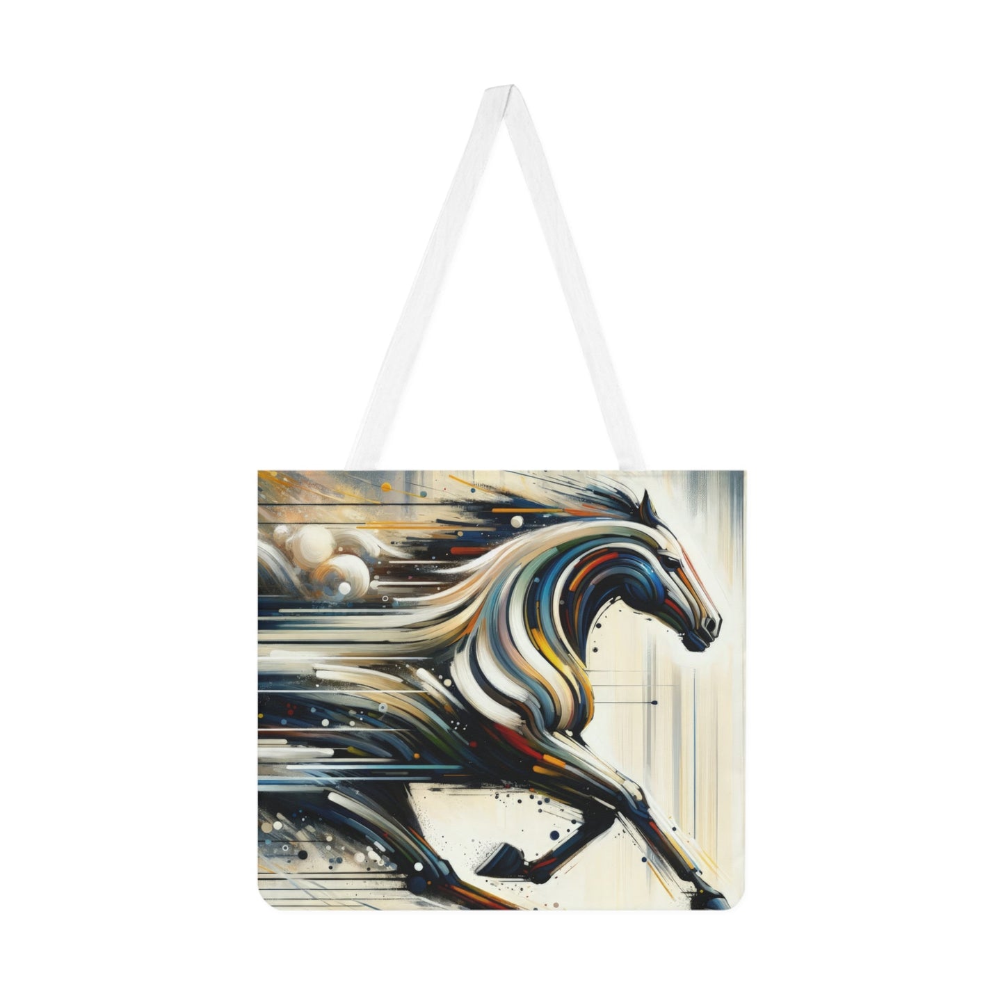 Hyperlinked Horsepower Gallop Shoulder Tote Bag (AOP) - ATUH.ART