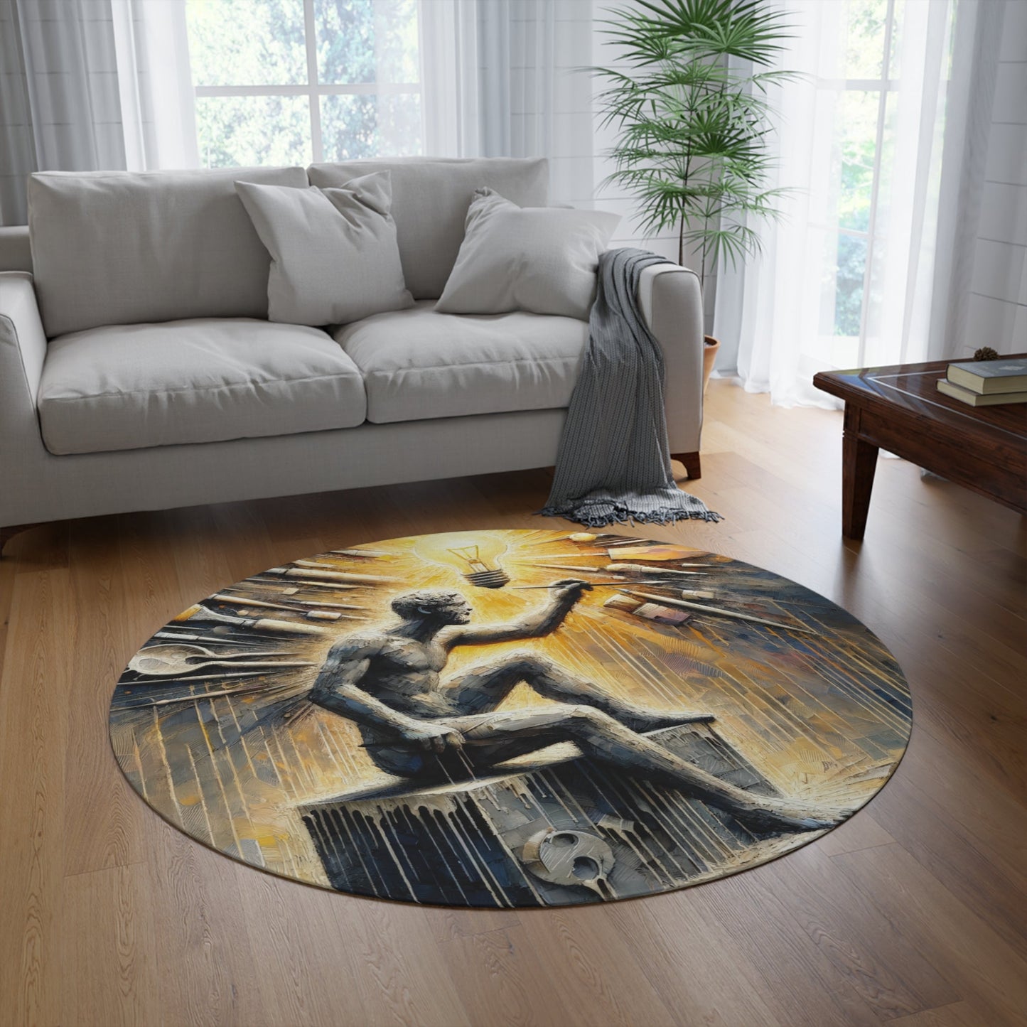 Idea Sculptor Genesis Round Rug - ATUH.ART