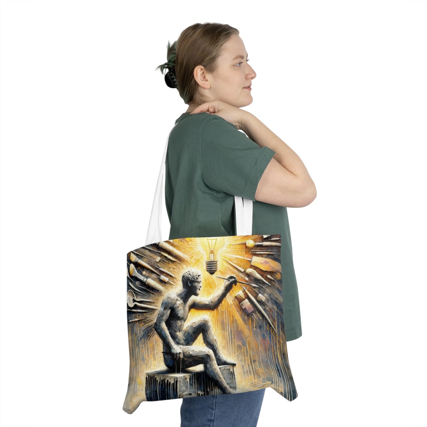 Idea Sculptor Genesis Shoulder Tote Bag (AOP) - ATUH.ART