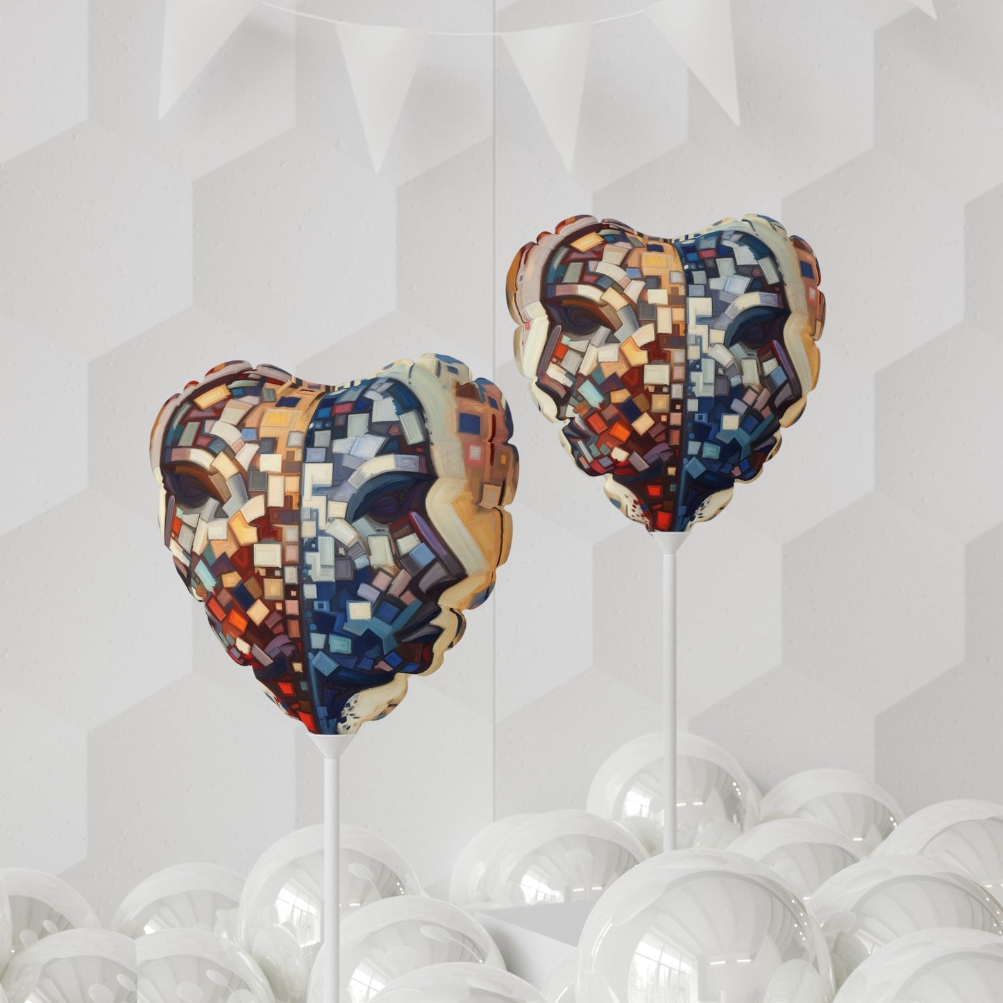 Identity Tachism Intersection Balloon (Round and Heart-shaped), 11" - ATUH.ART