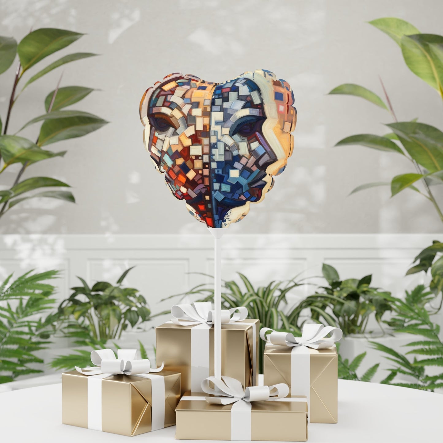 Identity Tachism Intersection Balloon (Round and Heart-shaped), 11" - ATUH.ART