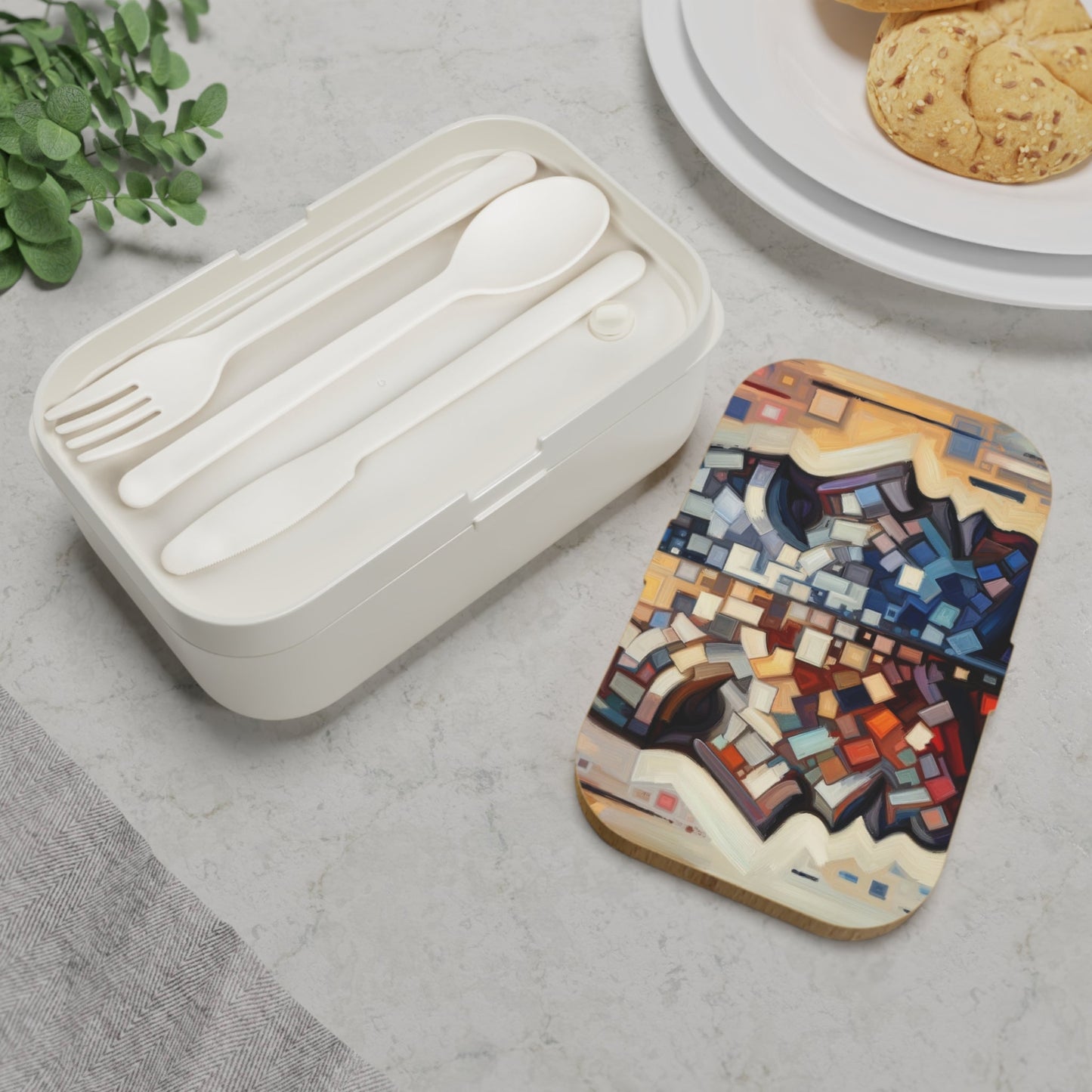 Identity Tachism Intersection Bento Lunch Box - ATUH.ART