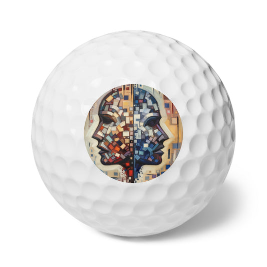 Identity Tachism Intersection Golf Balls, 6pcs - ATUH.ART
