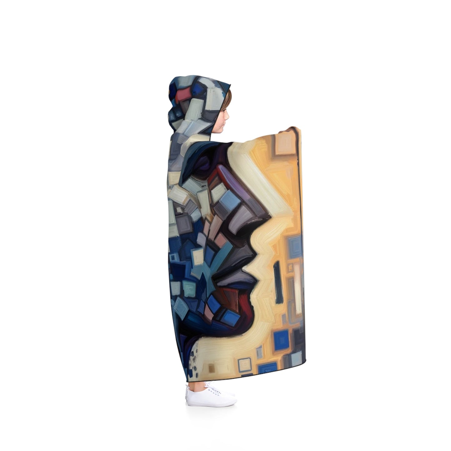 Identity Tachism Intersection Hooded Blanket - ATUH.ART