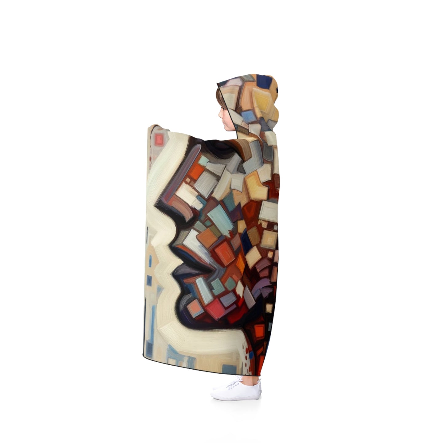 Identity Tachism Intersection Hooded Blanket - ATUH.ART