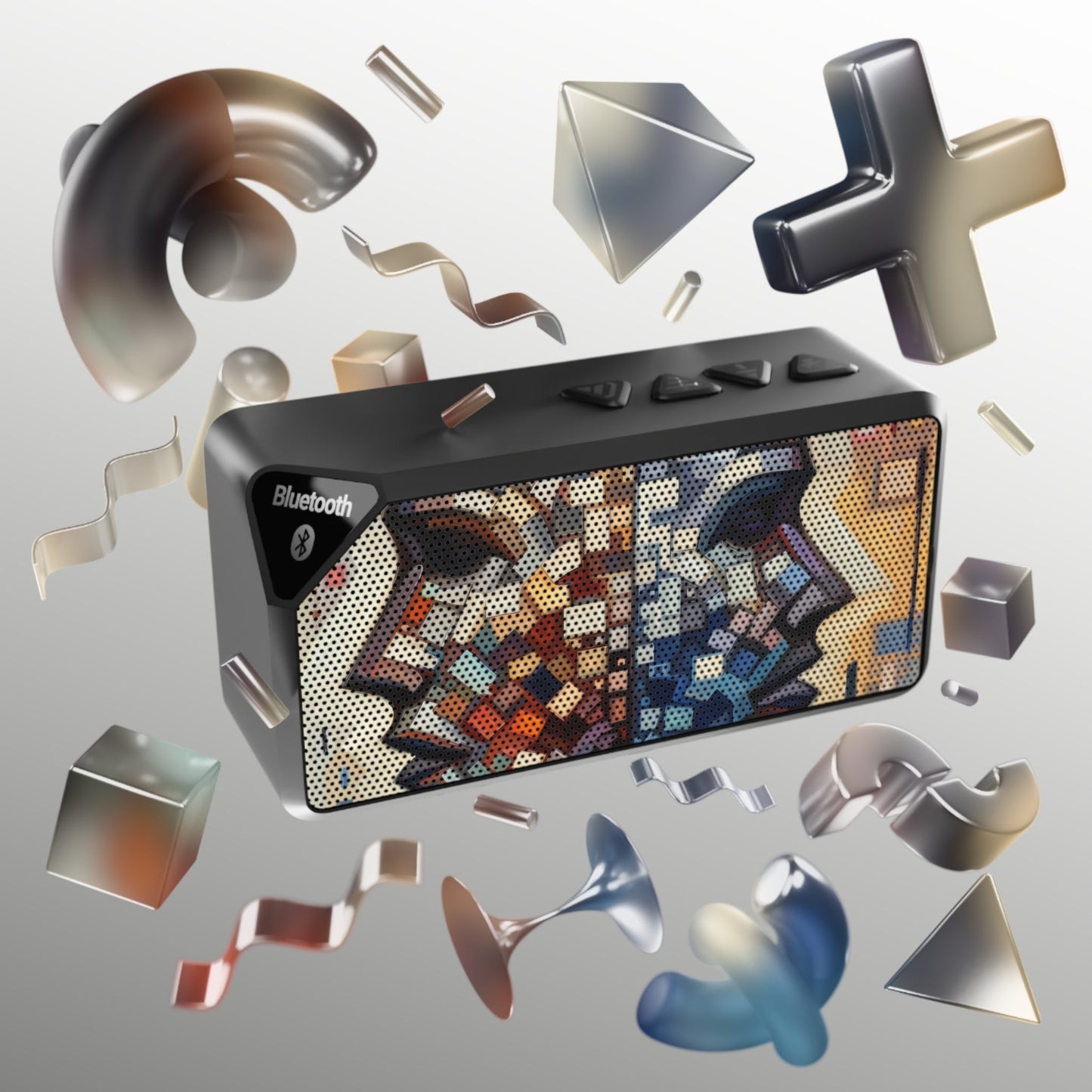 Identity Tachism Intersection Jabba Bluetooth Speaker - ATUH.ART