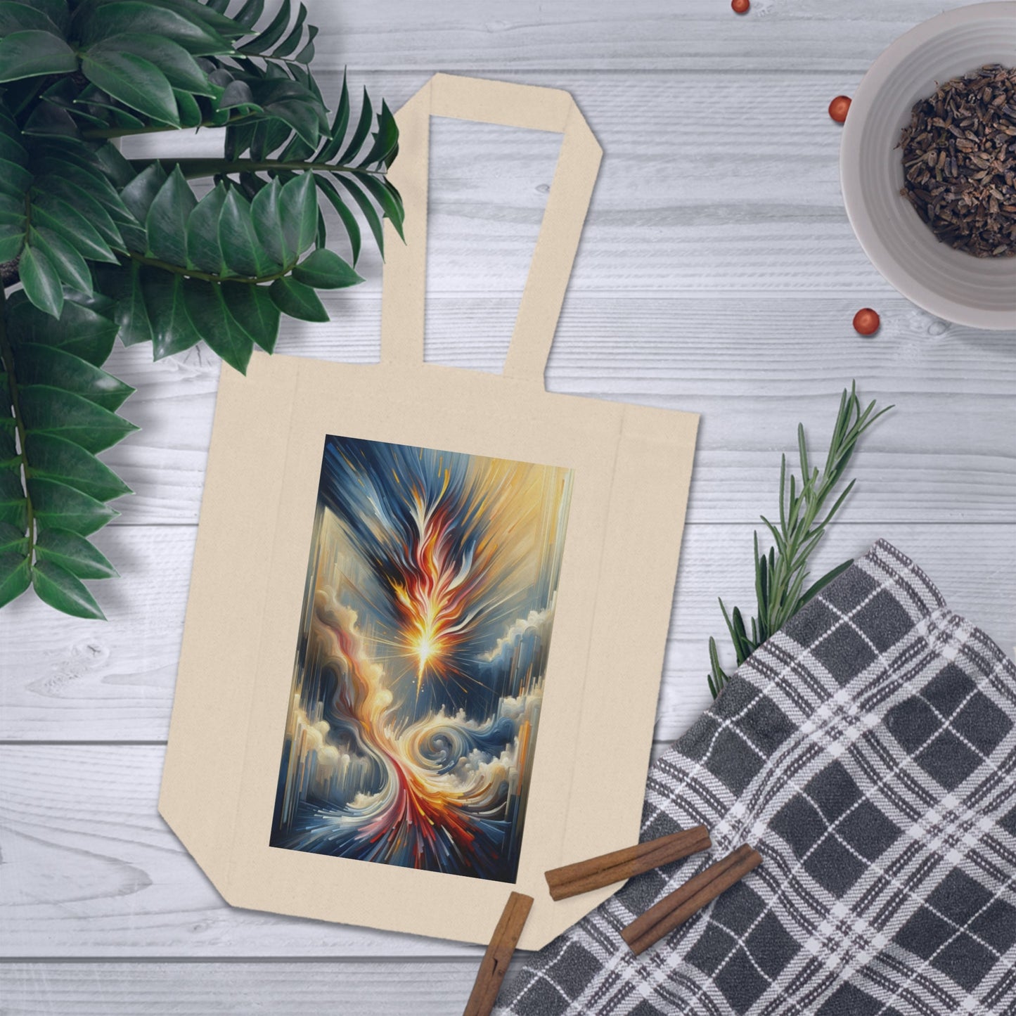 Ignite Spark Transformation Double Wine Tote Bag - ATUH.ART