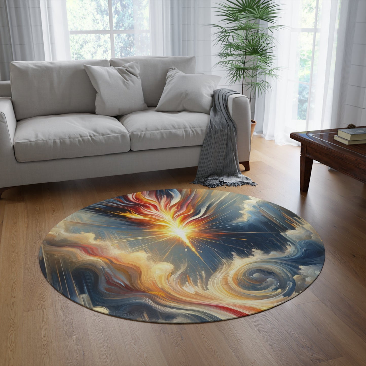 Ignite Spark Transformation Round Rug - ATUH.ART