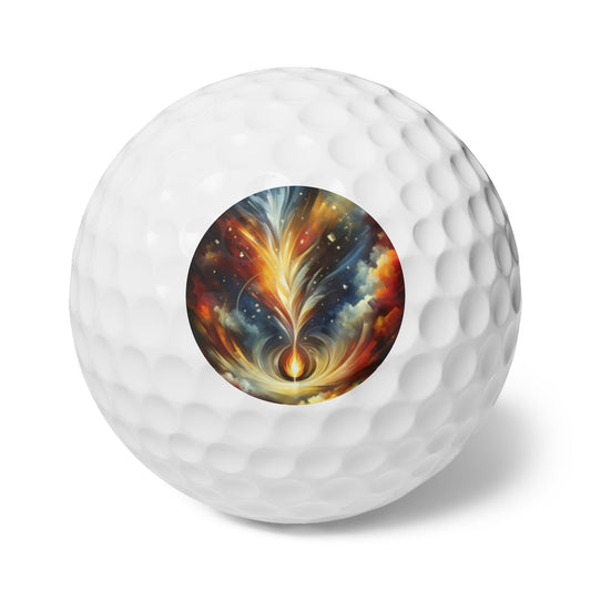 Igniting Transformational Currents Golf Balls, 6pcs - ATUH.ART
