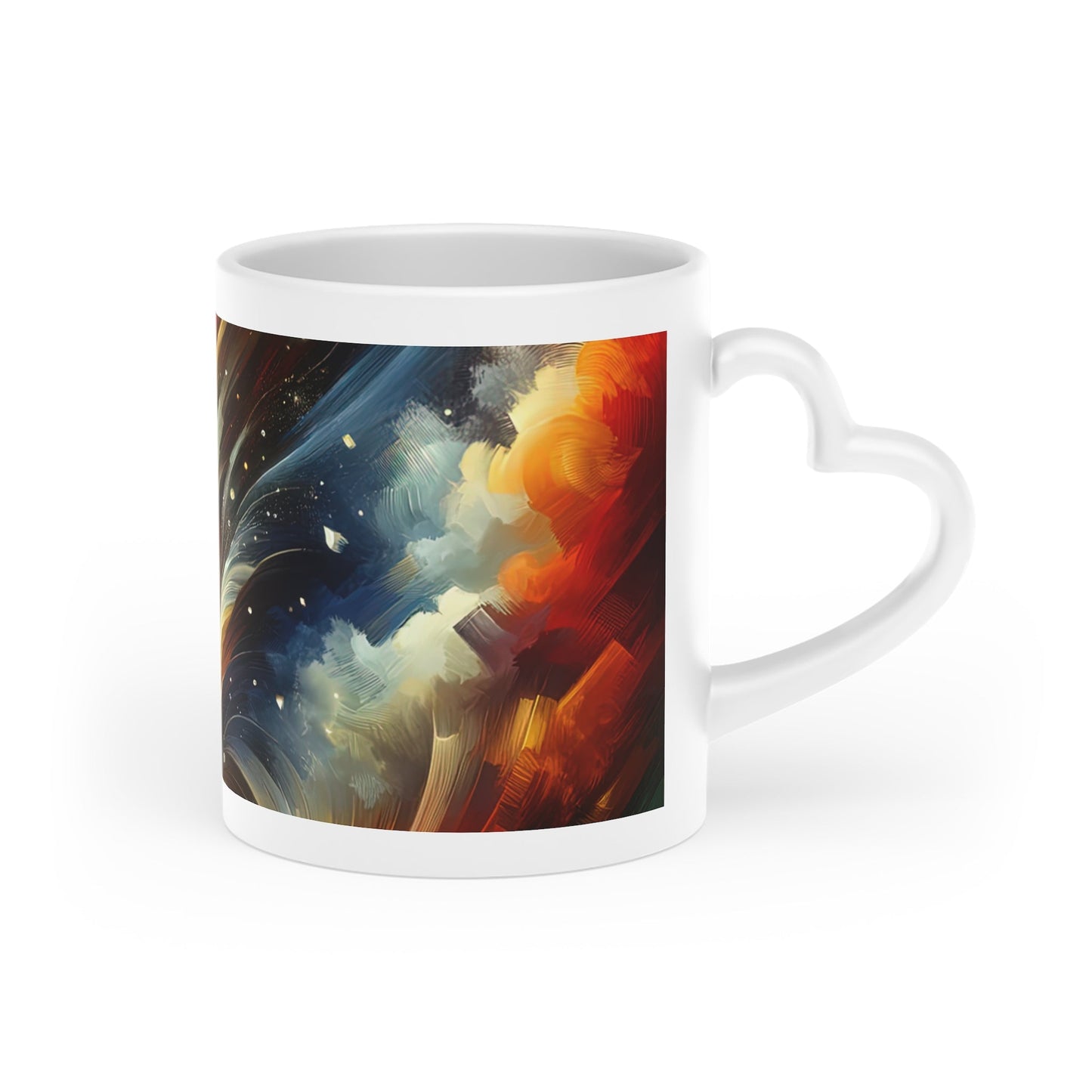 Igniting Transformational Currents Heart-Shaped Mug - ATUH.ART