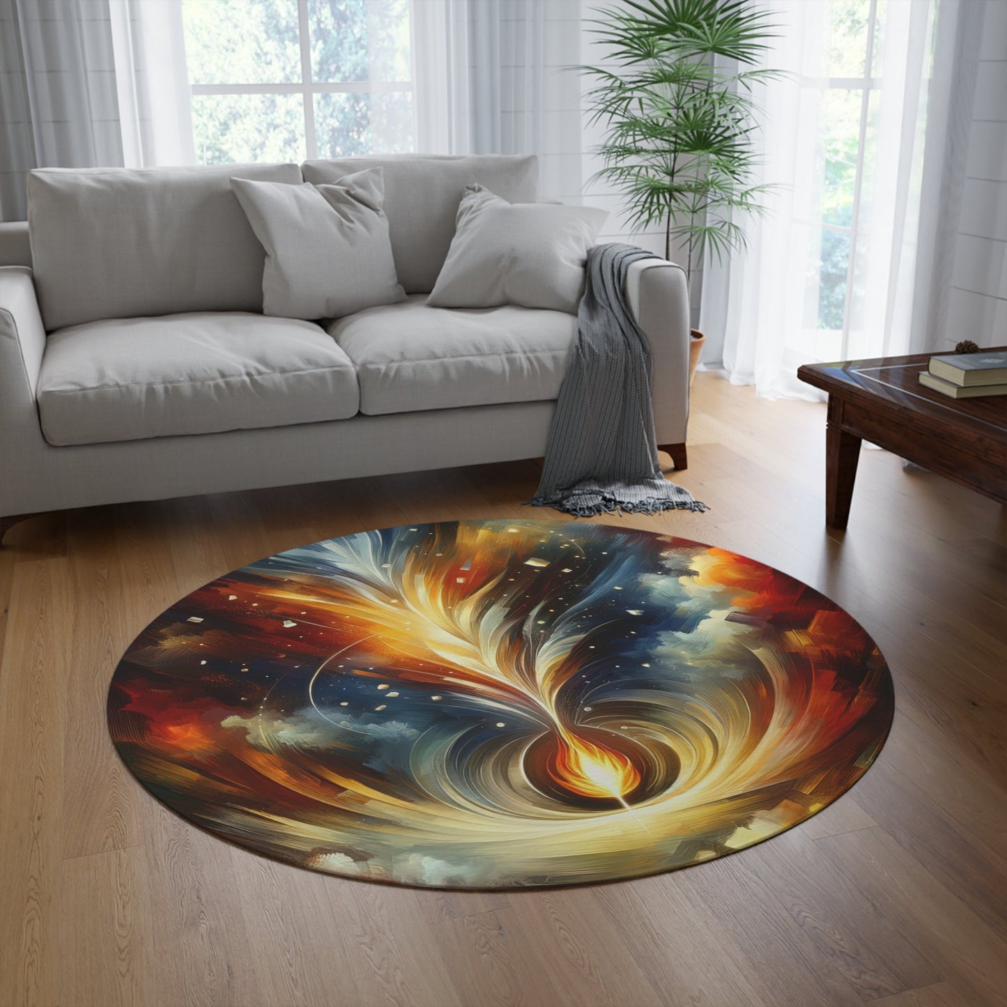 Igniting Transformational Currents Round Rug - ATUH.ART