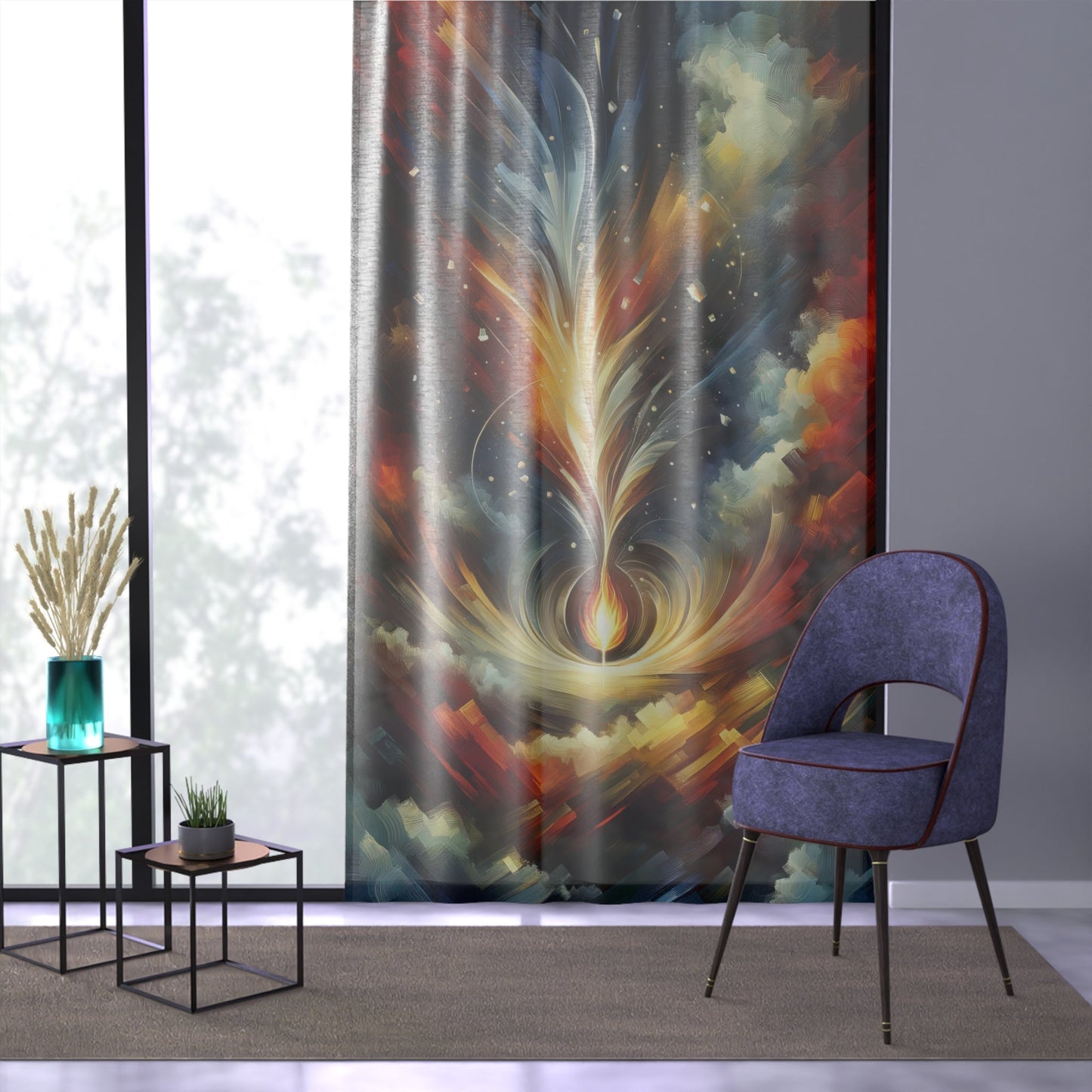 Igniting Transformational Currents Window Curtain - ATUH.ART