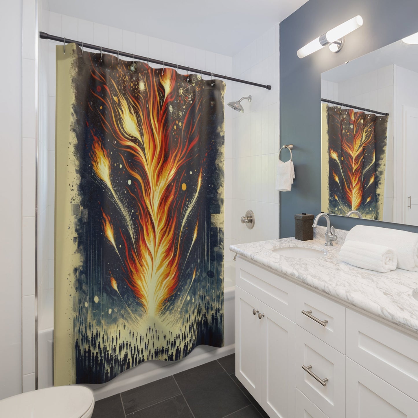 Ignition Change Catalyst Shower Curtains - ATUH.ART