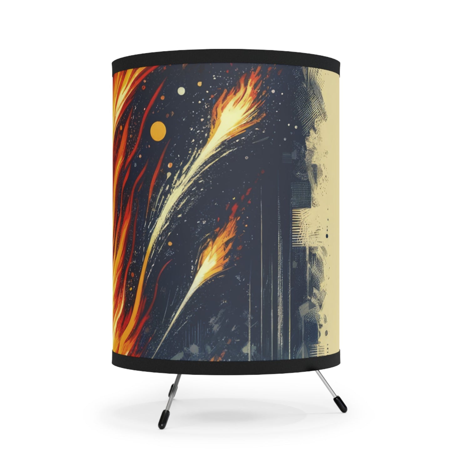 Ignition Change Catalyst Tripod Lamp with High-Res Printed Shade, US\CA plug - ATUH.ART