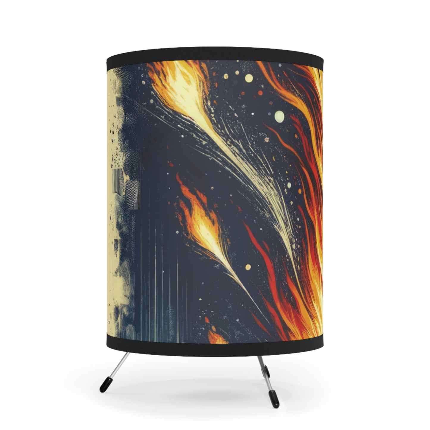 Ignition Change Catalyst Tripod Lamp with High-Res Printed Shade, US\CA plug - ATUH.ART