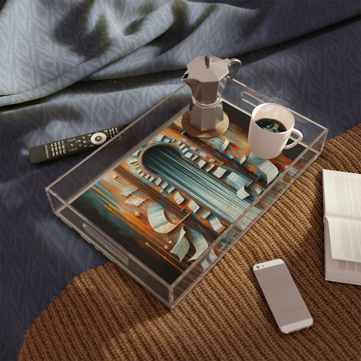 Illuminated Truths Mirror Acrylic Serving Tray - ATUH.ART