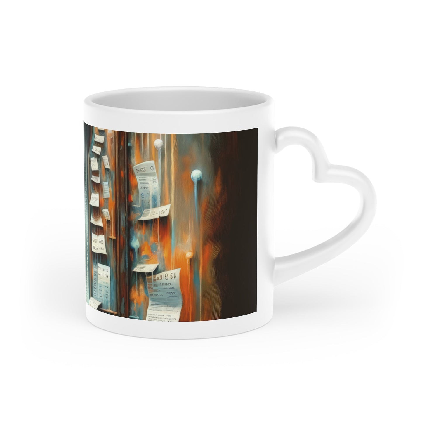 Illuminated Truths Mirror Heart-Shaped Mug - ATUH.ART