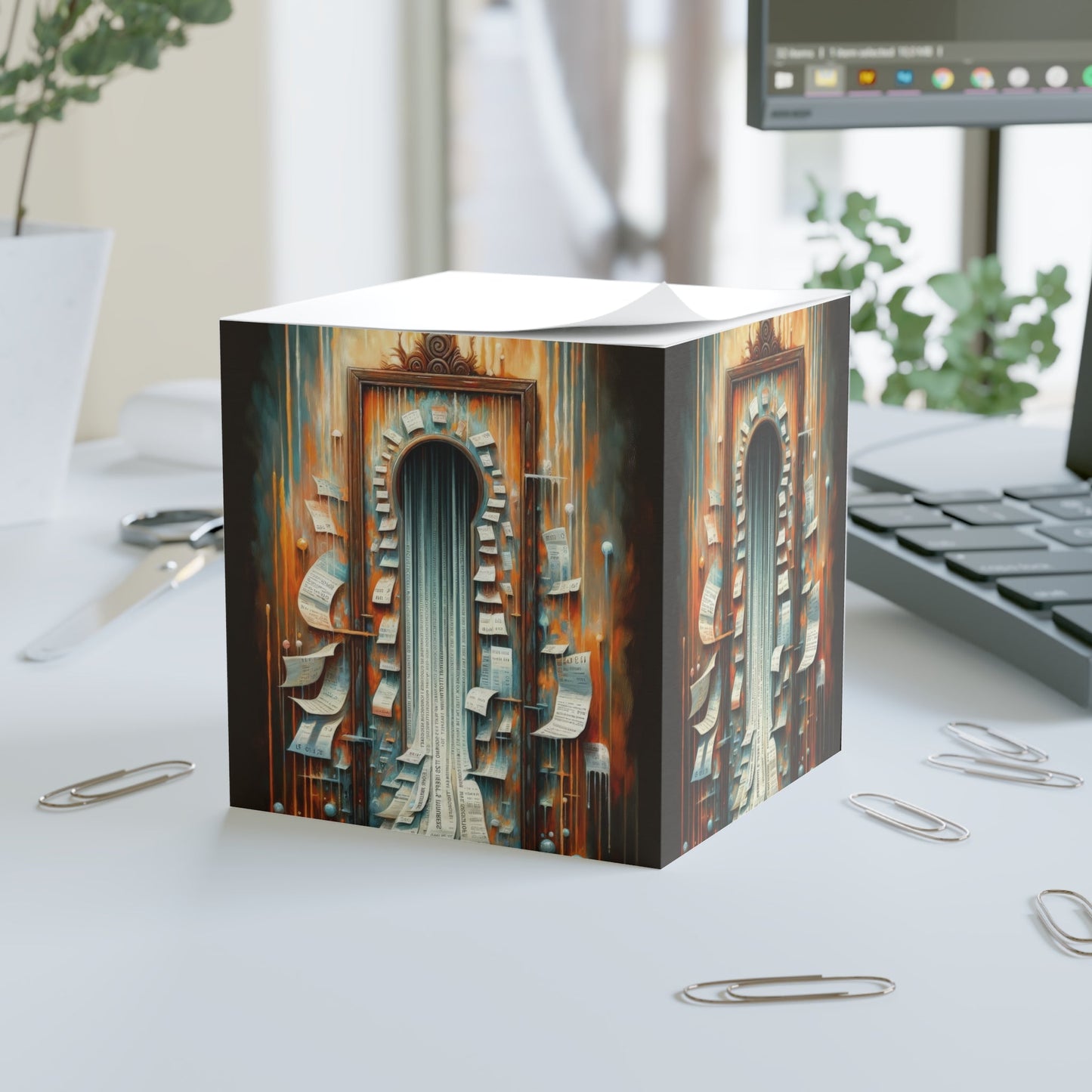Illuminated Truths Mirror Note Cube - ATUH.ART