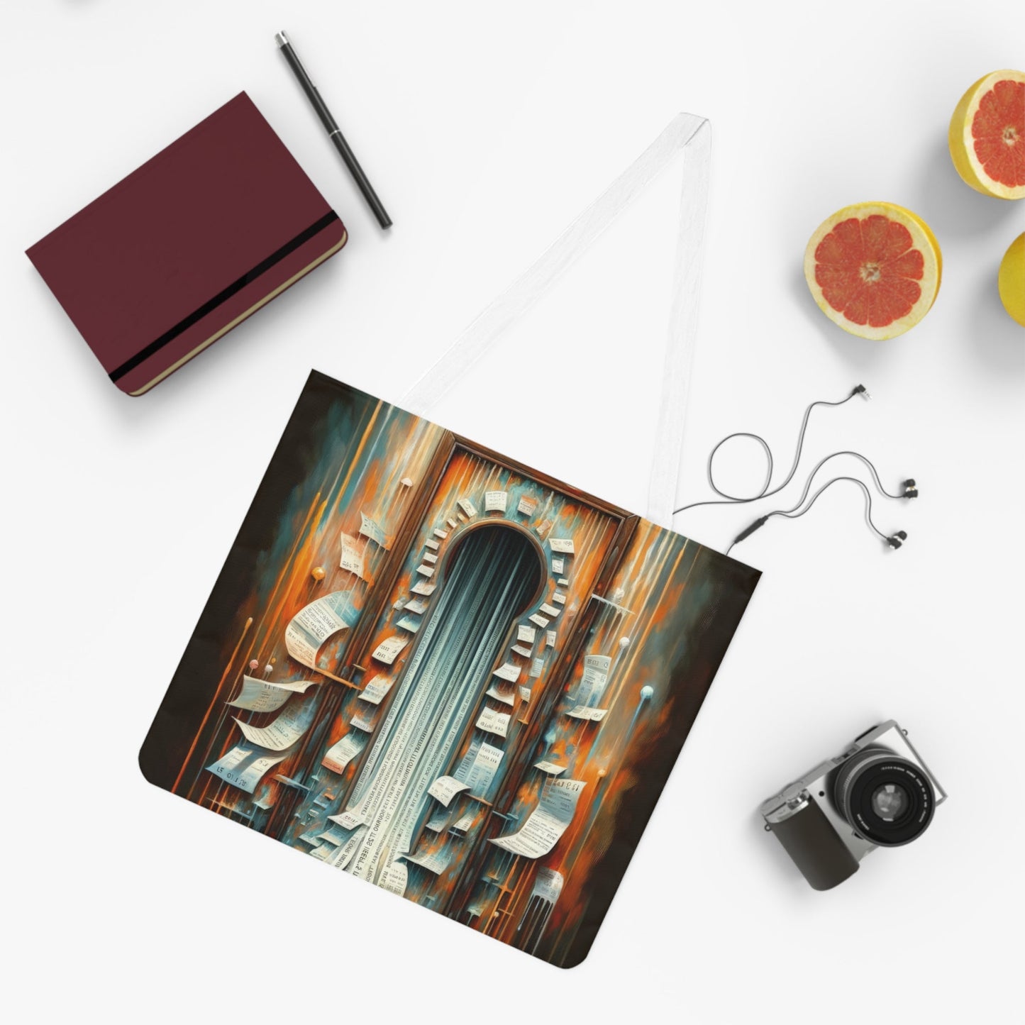 Illuminated Truths Mirror Shoulder Tote Bag (AOP) - ATUH.ART