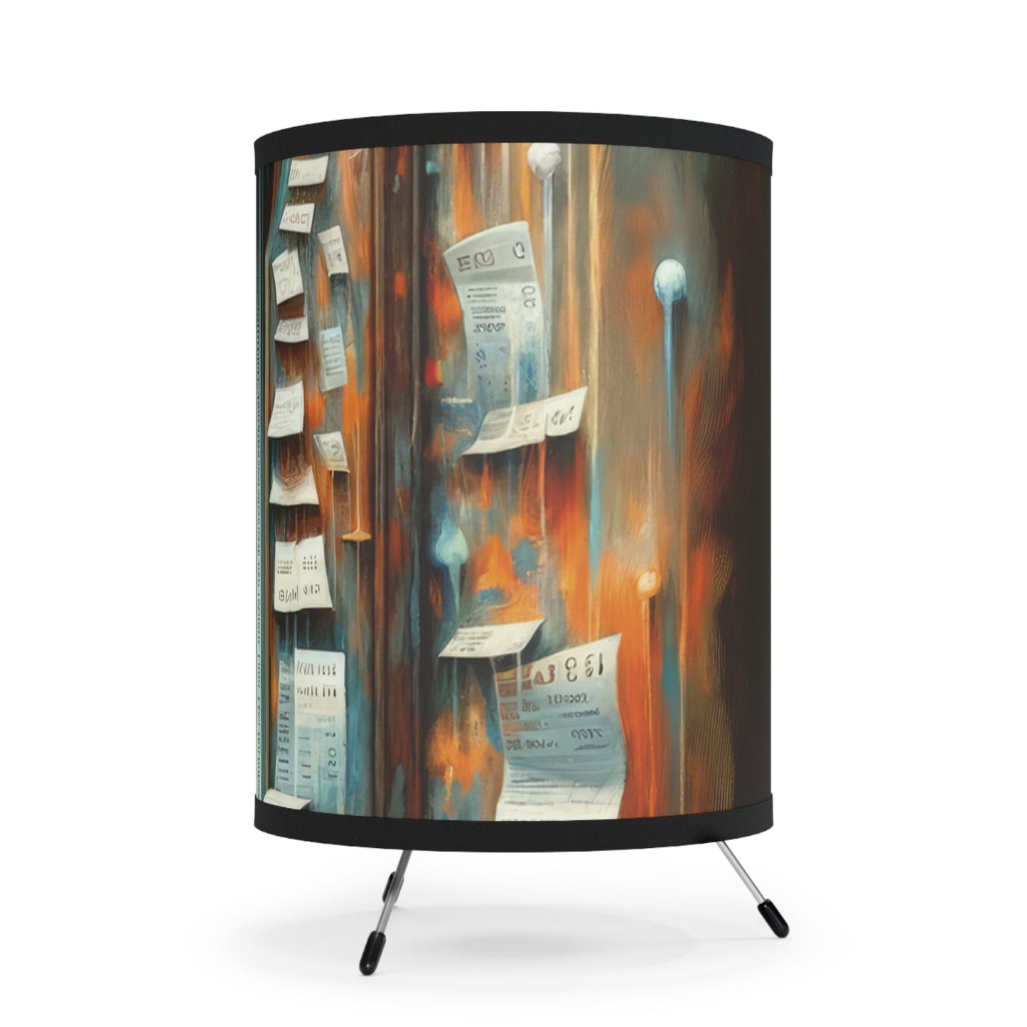 Illuminated Truths Mirror Tripod Lamp with High-Res Printed Shade, US\CA plug - ATUH.ART