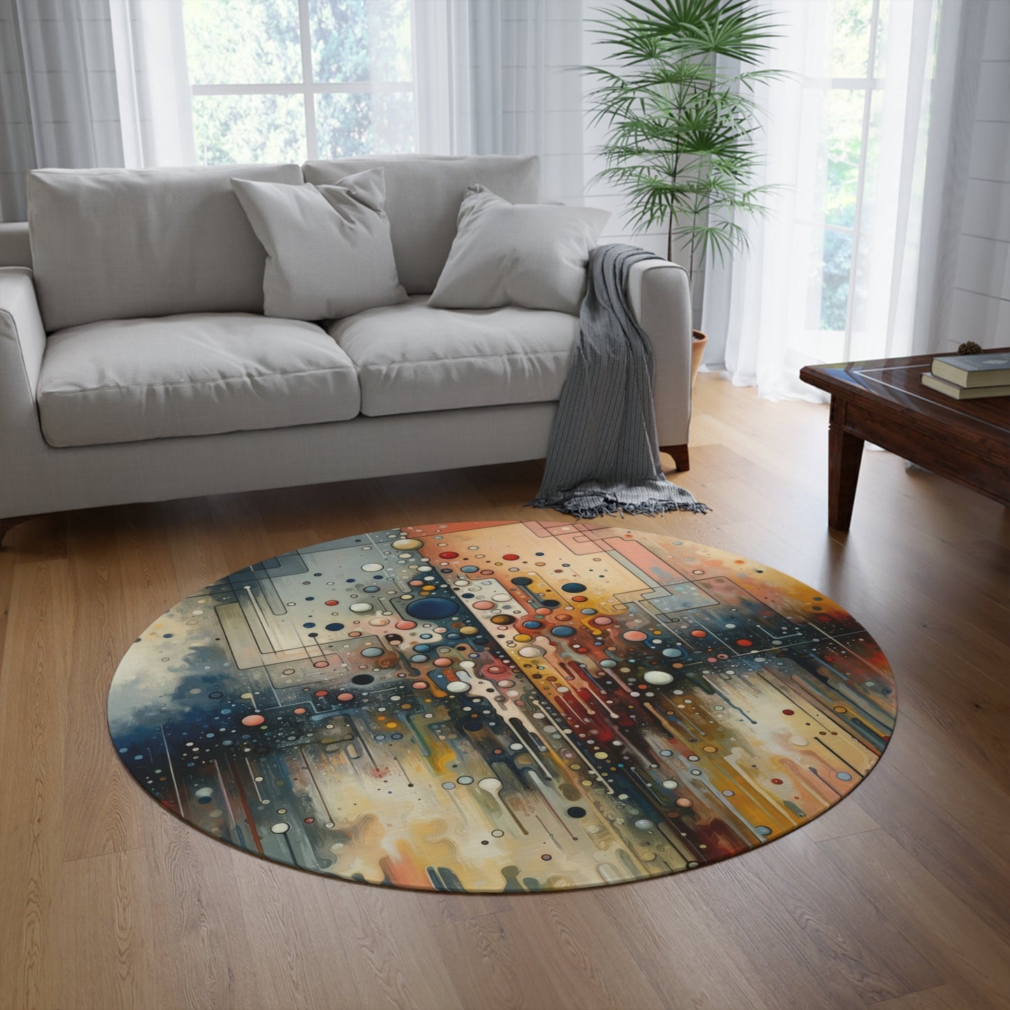 Illusive Division Mirage Round Rug - ATUH.ART