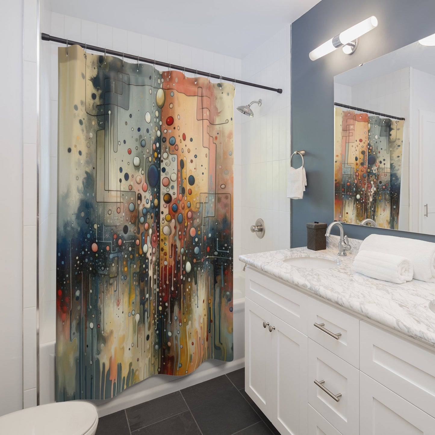 Illusive Division Mirage Shower Curtains - ATUH.ART