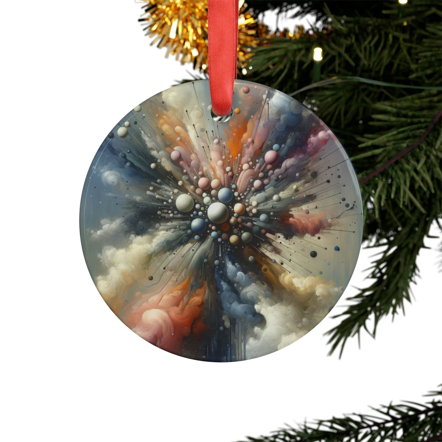 Impactful Deeds Ripple Acrylic Ornament with Ribbon - ATUH.ART