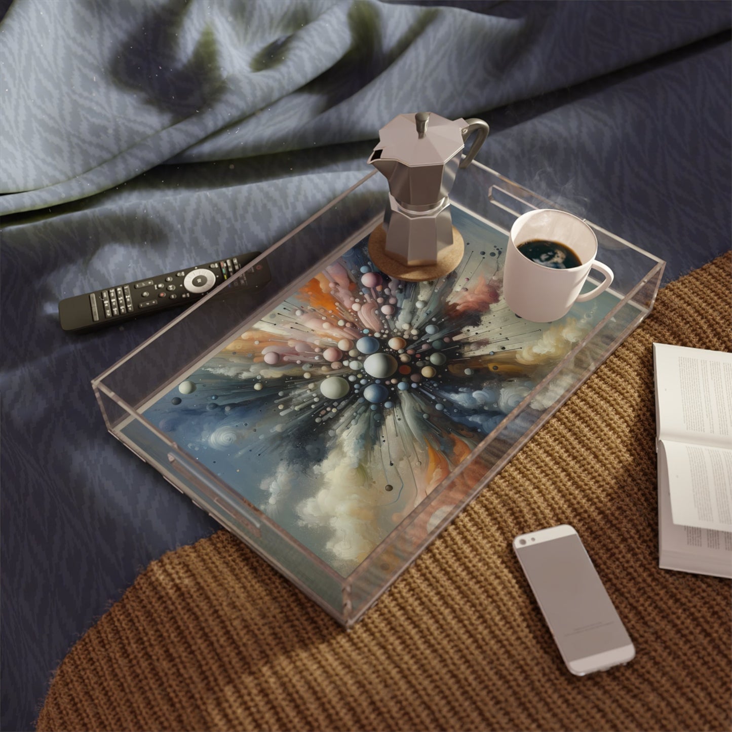 Impactful Deeds Ripple Acrylic Serving Tray - ATUH.ART