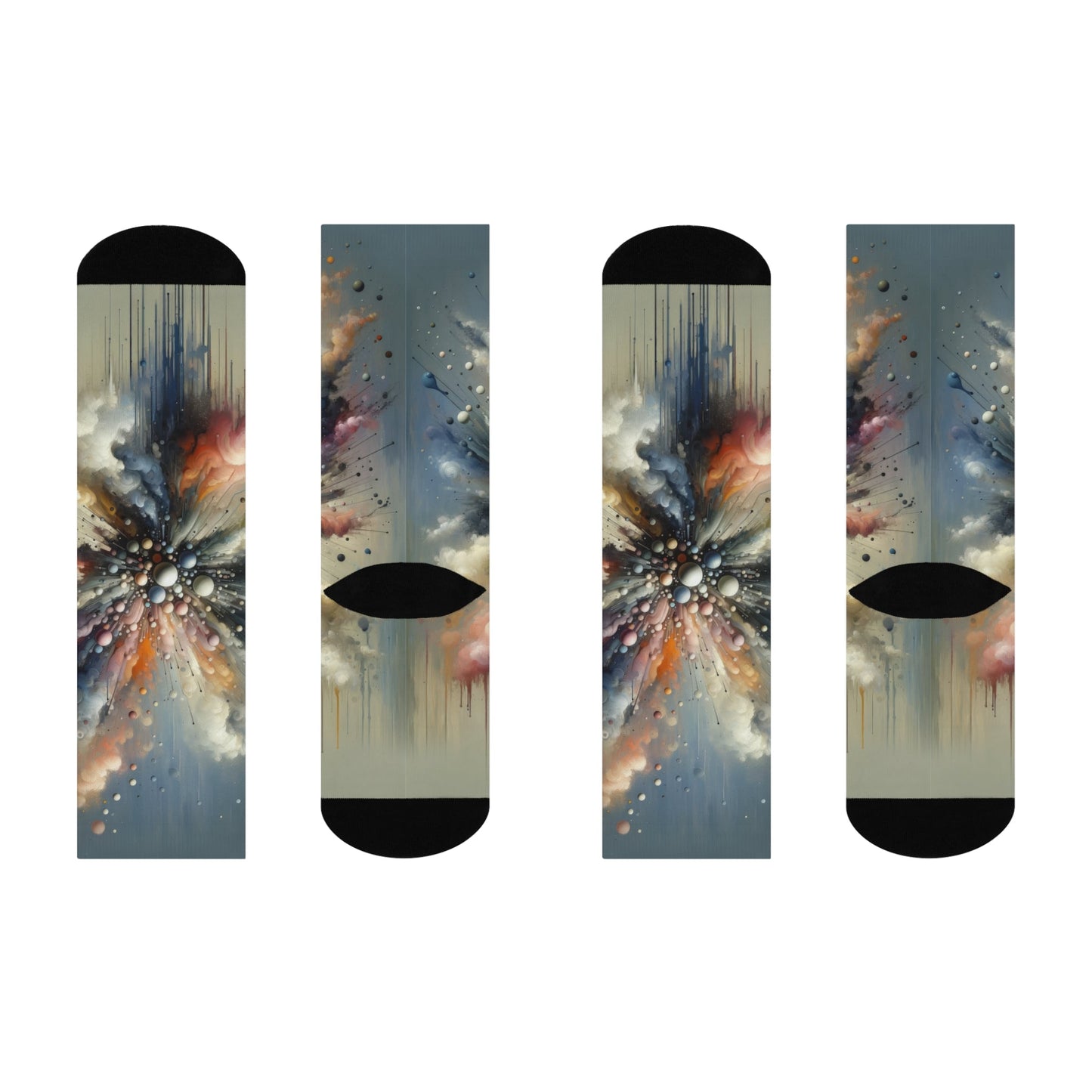 Impactful Deeds Ripple Cushioned Crew Socks - ATUH.ART