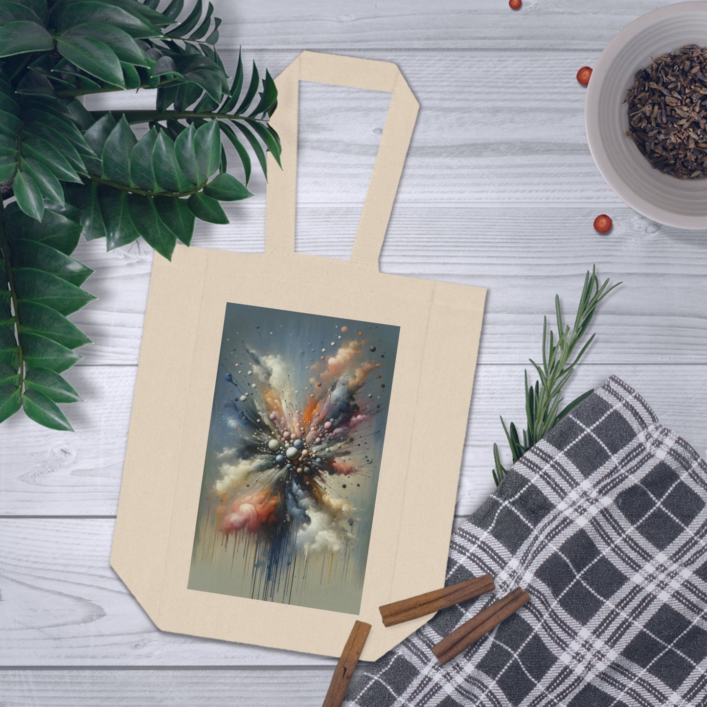 Impactful Deeds Ripple Double Wine Tote Bag - ATUH.ART