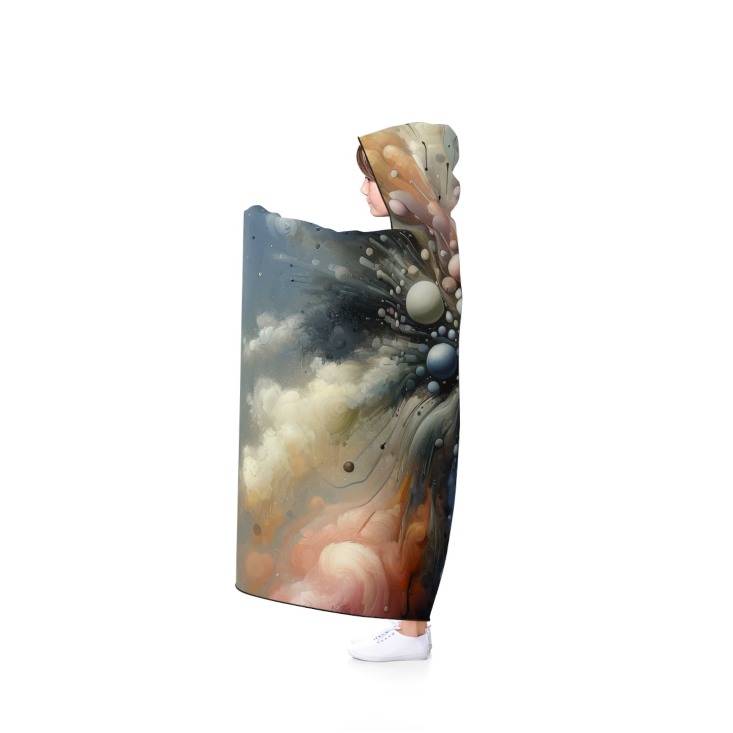 Impactful Deeds Ripple Hooded Blanket - ATUH.ART