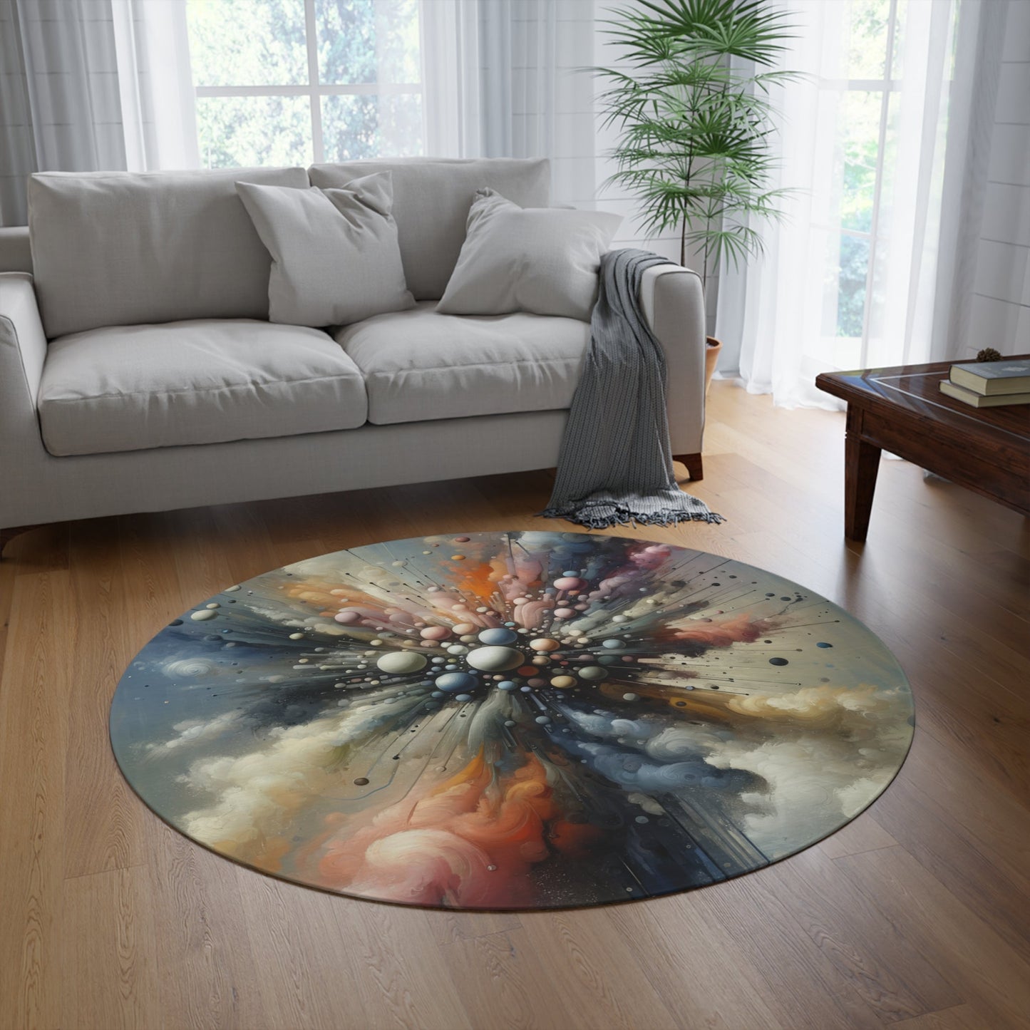 Impactful Deeds Ripple Round Rug - ATUH.ART