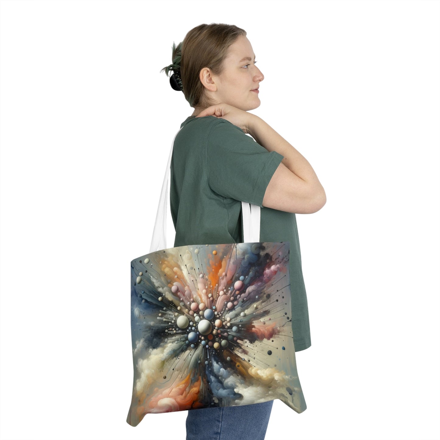 Impactful Deeds Ripple Shoulder Tote Bag (AOP) - ATUH.ART