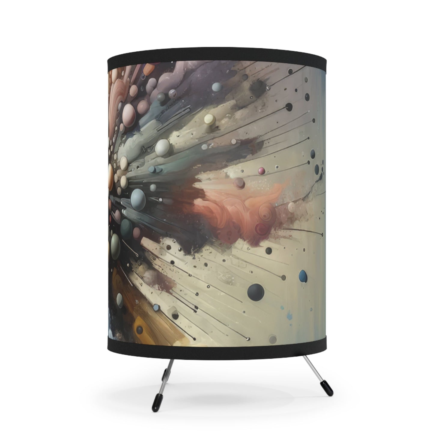 Impactful Deeds Ripple Tripod Lamp with High-Res Printed Shade, US\CA plug - ATUH.ART