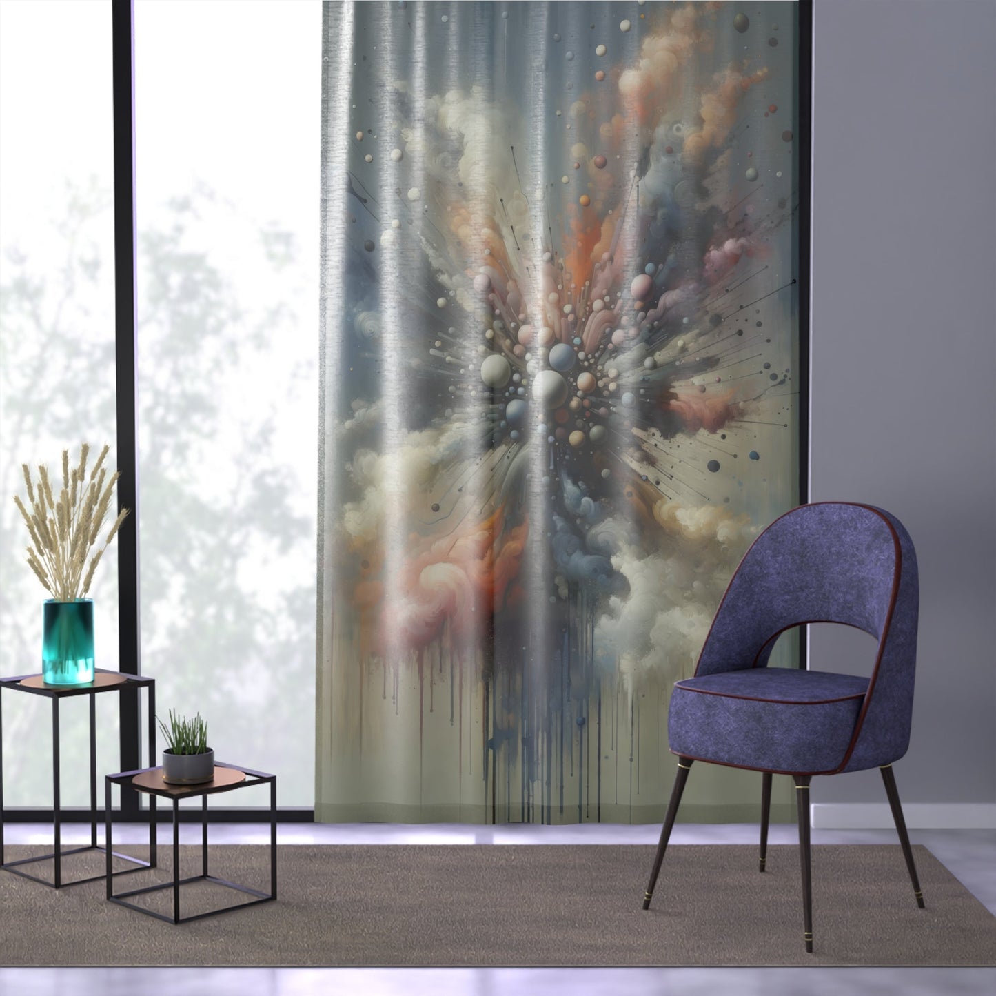 Impactful Deeds Ripple Window Curtain - ATUH.ART