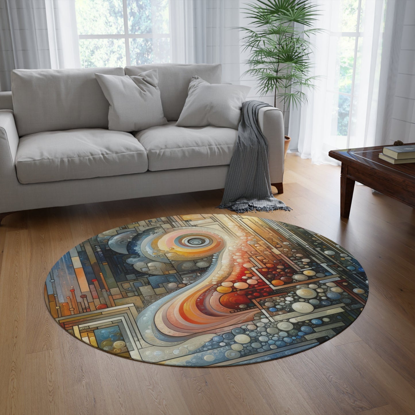 Incrementalism Anthem Unity Round Rug - ATUH.ART