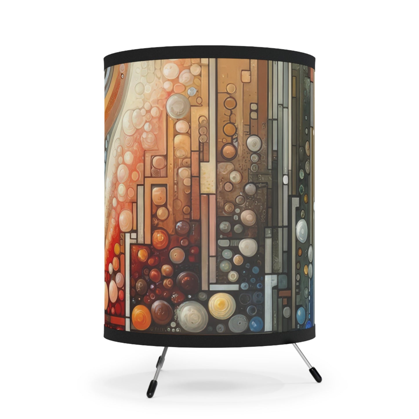Incrementalism Anthem Unity Tripod Lamp with High-Res Printed Shade, US\CA plug - ATUH.ART