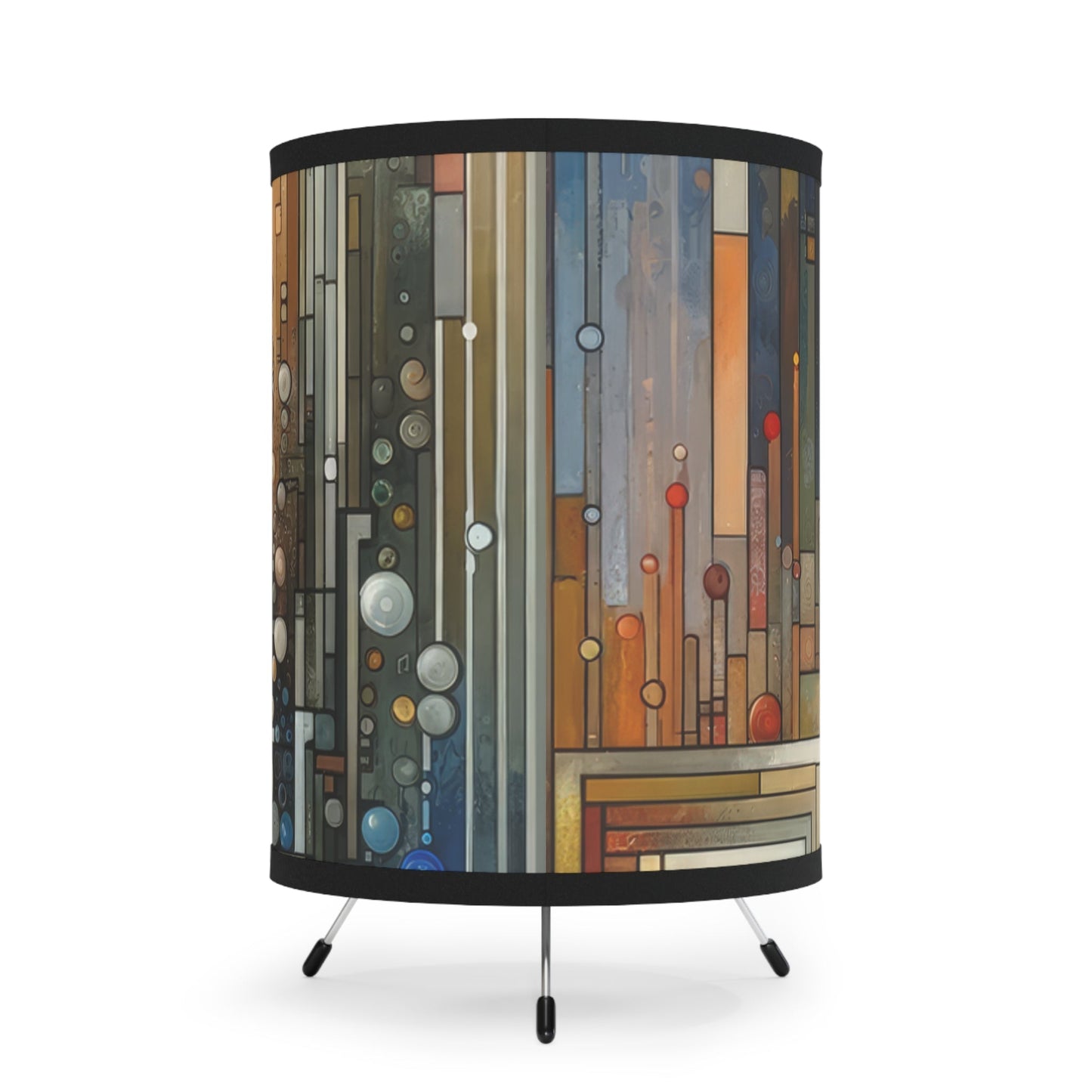 Incrementalism Anthem Unity Tripod Lamp with High-Res Printed Shade, US\CA plug - ATUH.ART