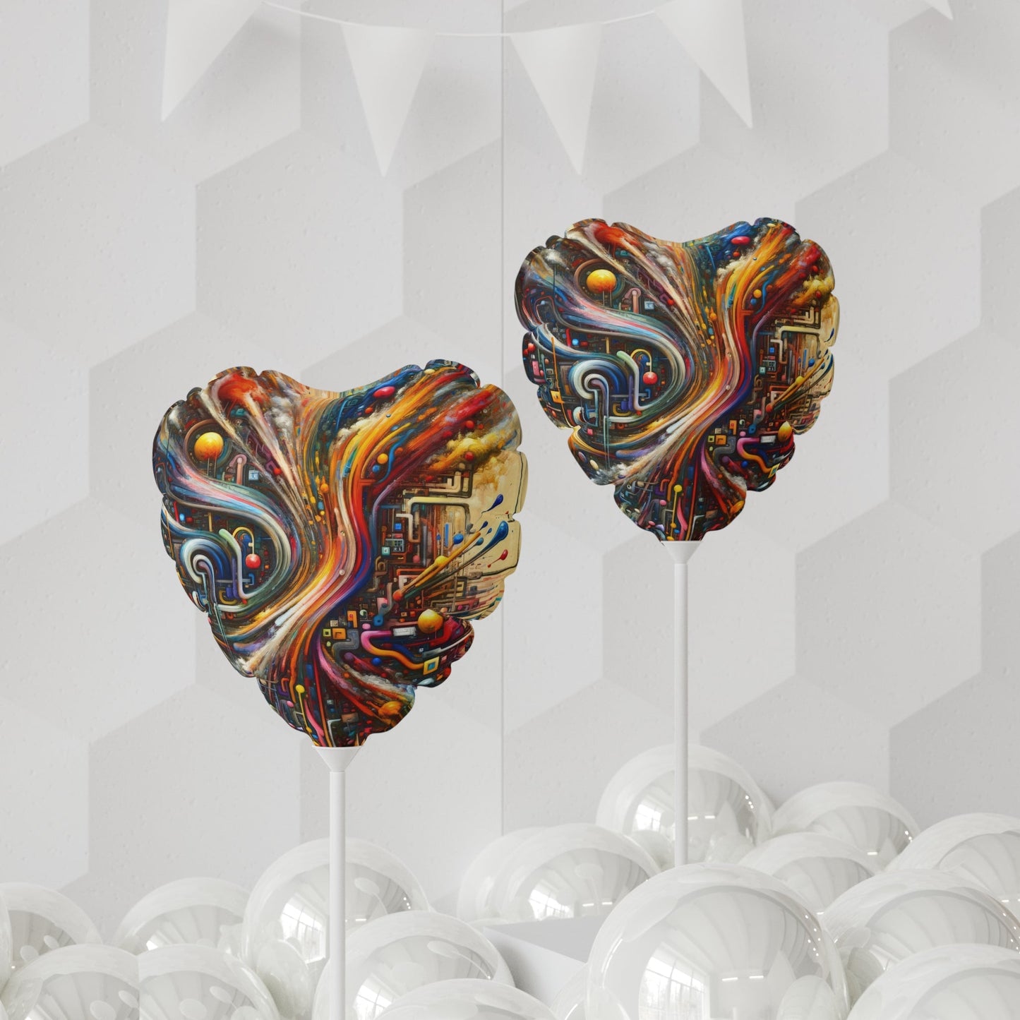 Information Bottleneck Cascade Balloon (Round and Heart-shaped), 11" - ATUH.ART