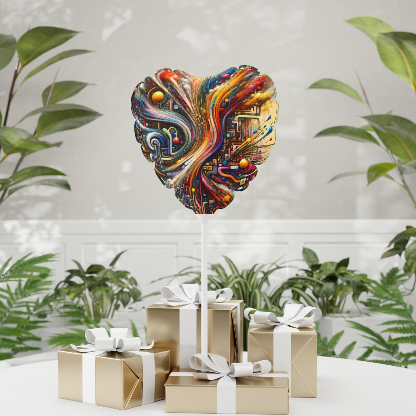 Information Bottleneck Cascade Balloon (Round and Heart-shaped), 11" - ATUH.ART