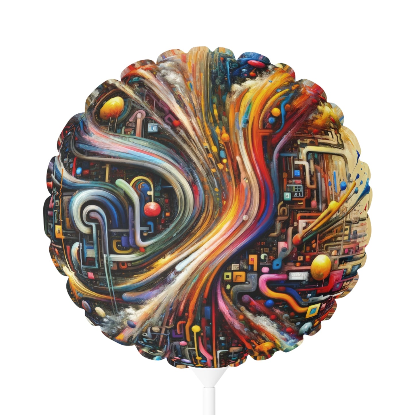 Information Bottleneck Cascade Balloon (Round and Heart-shaped), 11" - ATUH.ART