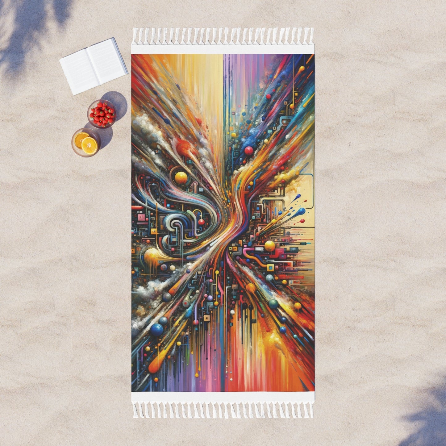 Information Bottleneck Cascade Boho Beach Cloth - ATUH.ART